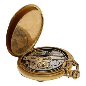 Swiss gold watch with minute repeater, Qualité Superior Circa 1910