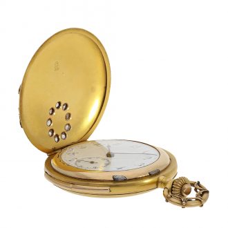 Swiss gold watch with minute repeater, Qualité Superior Circa 1910