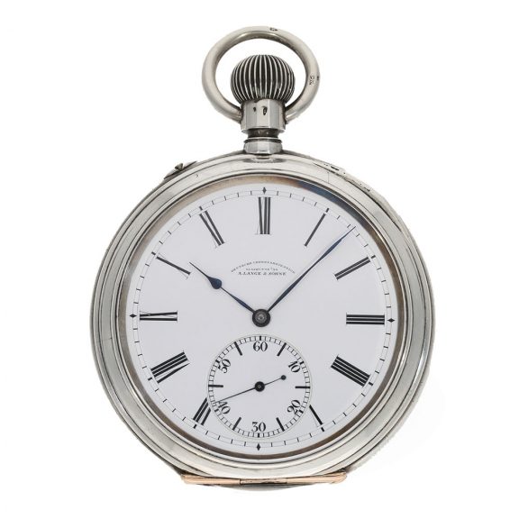 German silver large deck watch with lever escapement Circa 1920