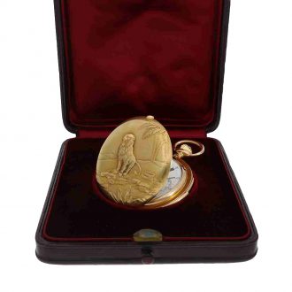Extremely large Swiss gold hunting case pocket watch Circa 1910