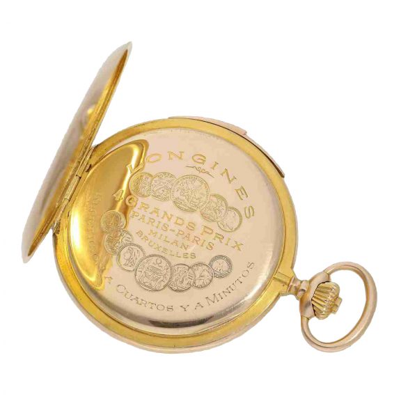 Extremely large Swiss gold hunting case pocket watch Circa 1910 Extremely large Swiss gold hunting case pocket watch Circa 1910