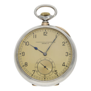 Swiss silver gold observatory anchor chronometer circa 1923
