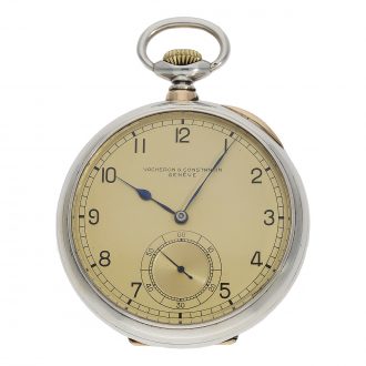 Swiss silver gold observatory anchor chronometer circa 1923