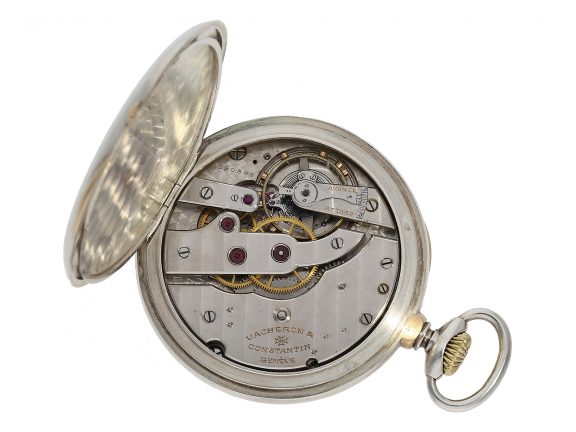 Swiss silver gold observatory anchor chronometer circa 1923 Swiss silver gold observatory anchor chronometer circa 1923