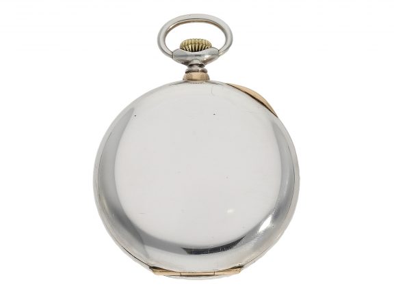 Swiss silver gold observatory anchor chronometer circa 1923 Swiss silver gold observatory anchor chronometer circa 1923