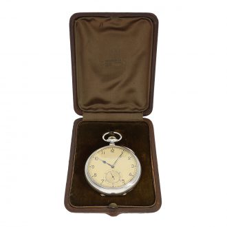 Swiss silver gold observatory anchor chronometer circa 1923