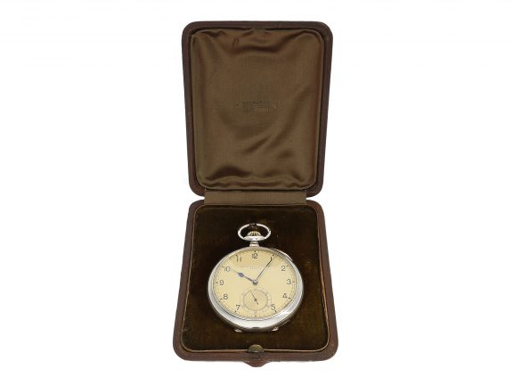 Swiss silver gold observatory anchor chronometer circa 1923 Swiss silver gold observatory anchor chronometer circa 1923