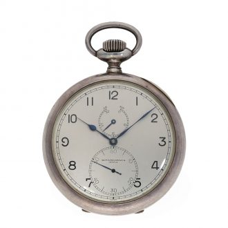 Swiss silver deck chronometer with power reserve indicator Circa 1940Swiss silver deck chronometer with power reserve indicator Circa 1940