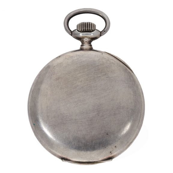 Swiss silver deck chronometer with power reserve indicator Circa 1940 Swiss silver deck chronometer with power reserve indicator Circa 1940