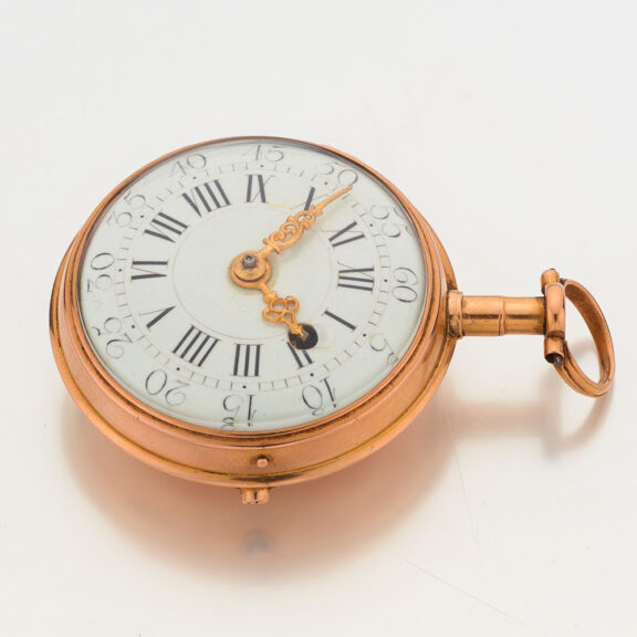 French plain 18 carat gold verge pocket watch Circa 1780 French plain 18 carat gold verge pocket watch Circa 1780