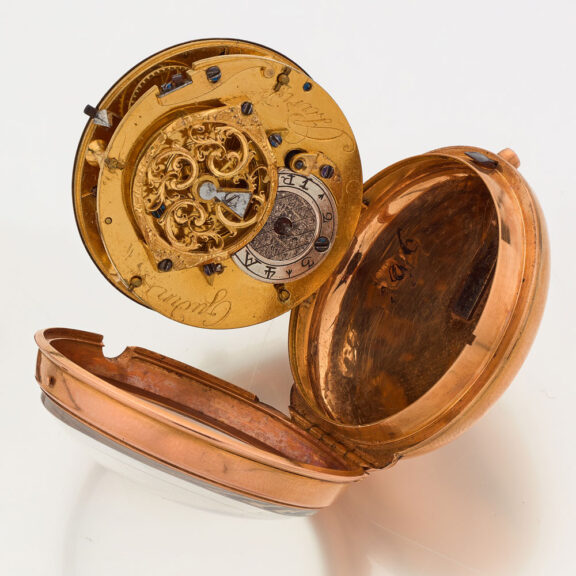 French plain 18 carat gold verge pocket watch Circa 1780 French plain 18 carat gold verge pocket watch Circa 1780