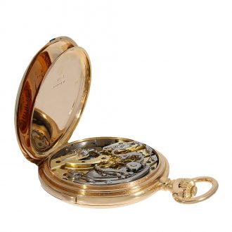 Swiss chronometer with a special chronograph Circa 1905