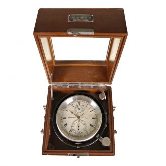 German Kriegsmarine chronometer in mahogany box Circa 1940