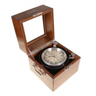 German Kriegsmarine chronometer in mahogany box Circa 1940