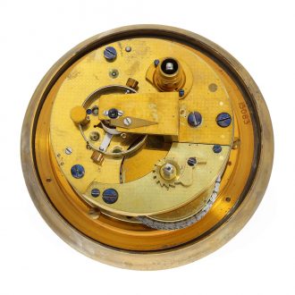 English brass marine chronometer in mahogany box Circa 1920