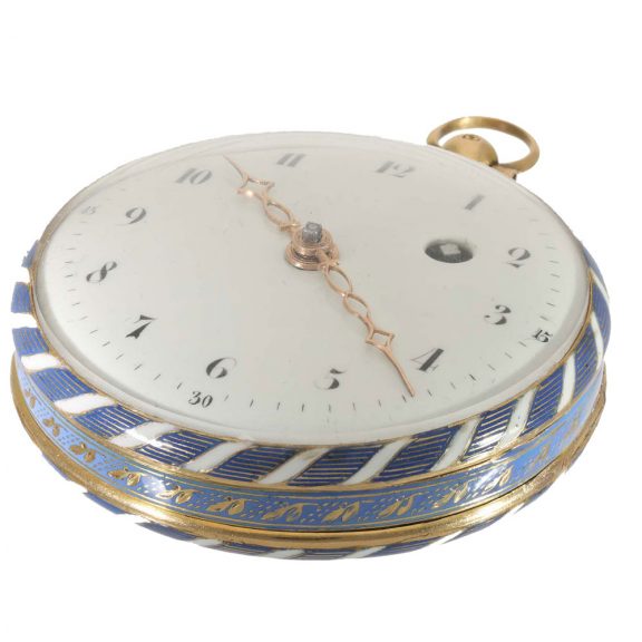 French gold and enamel verge for the Chinese market Circa 1790 French gold and enamel verge for the Chinese market Circa 1790