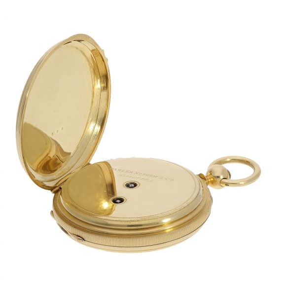 Swiss pocket watch with retrograde perpetual calendar Circa 1860 Swiss pocket watch with retrograde perpetual calendar Circa 1860