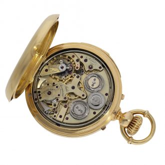 Danish pocket watch with extremely rare triple complication Circa 1865