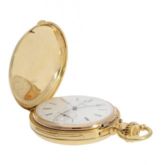 Danish pocket watch with extremely rare triple complication Circa 1865