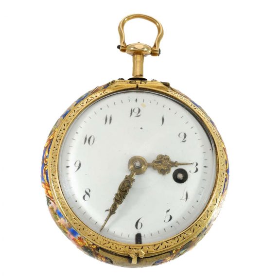 Important Austrian gold and enamel verge watch Circa 1690 Important Austrian gold and enamel verge watch Circa 1690