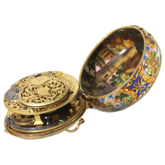 Important Austrian gold and enamel verge watch Circa 1690 Important Austrian gold and enamel verge watch Circa 1690
