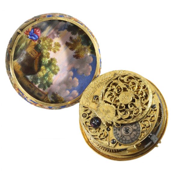 Important Austrian gold and enamel verge watch Circa 1690 Important Austrian gold and enamel verge watch Circa 1690