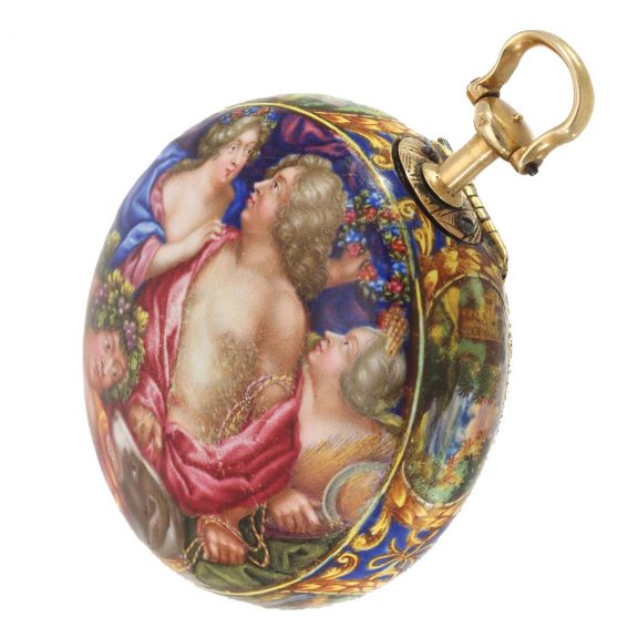 Important Austrian gold and enamel verge watch Circa 1690 Important Austrian gold and enamel verge watch Circa 1690