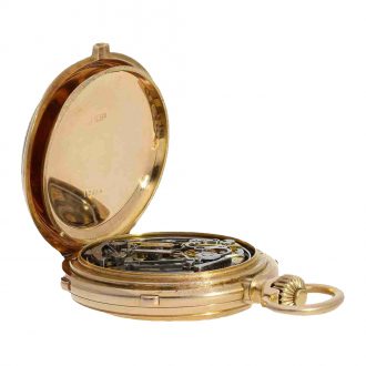 Swiss 18 Carat gold full hunter minute repeater Circa 1874