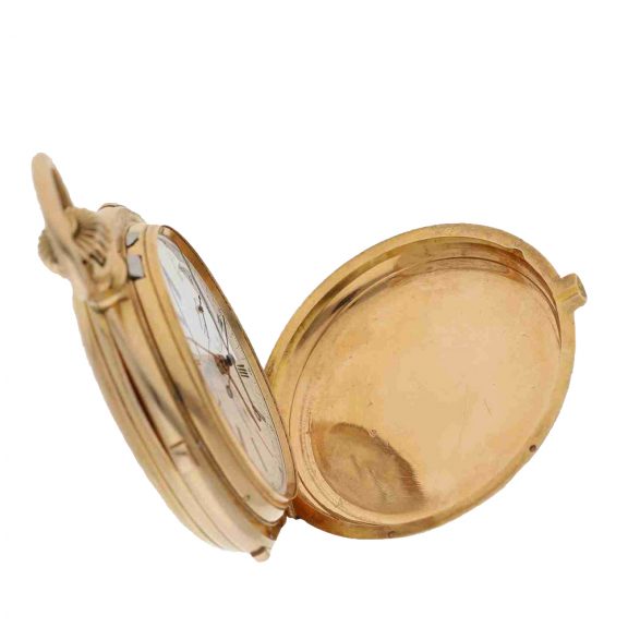 Swiss 18 Carat gold full hunter minute repeater Circa 1874 Swiss 18 Carat gold full hunter minute repeater Circa 1874
