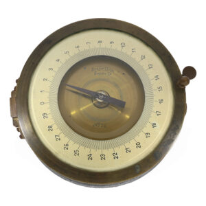 German aluminum and brass marine clock for torpedo attacks Circa 1920