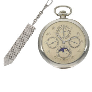 French white gold dress watch with perpetual calendar Circa 1935