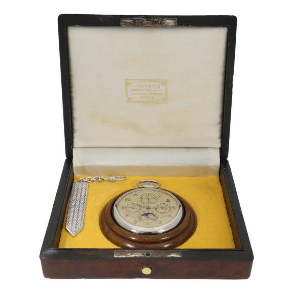 French white gold dress watch with perpetual calendar Circa 1935 French white gold dress watch with perpetual calendar Circa 1935