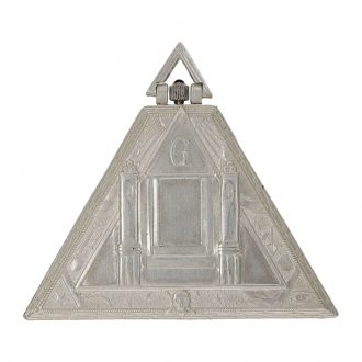 Swiss silver masonic watch with lever escapement Circa 1955