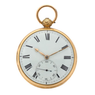 Heavy English gold open faced duplex watch Circa 1820-1821