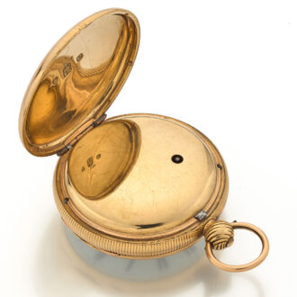 Heavy English gold open faced duplex watch Circa 1820-1821 Heavy English gold open faced duplex watch Circa 1820-1821