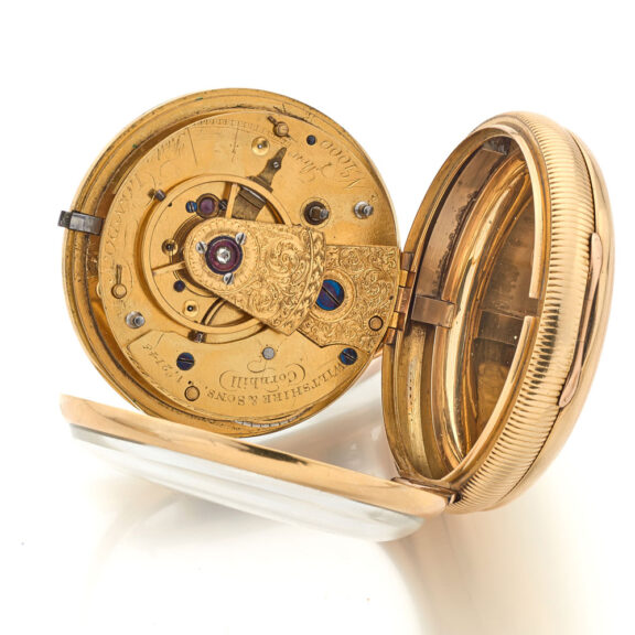 Heavy English gold open faced duplex watch Circa 1820-1821 Heavy English gold open faced duplex watch Circa 1820-1821