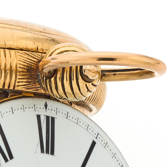 Heavy English gold open faced duplex watch Circa 1820-1821 Heavy English gold open faced duplex watch Circa 1820-1821