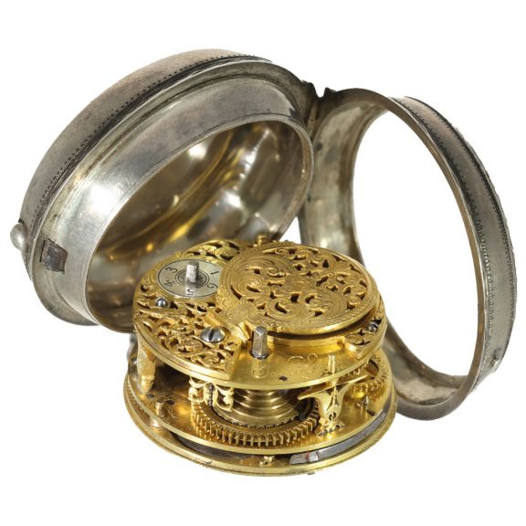 English silver open faced astronomical verge watch Circa 1690 English silver open faced astronomical verge watch Circa 1690