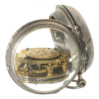 English silver open faced astronomical verge watch Circa 1690