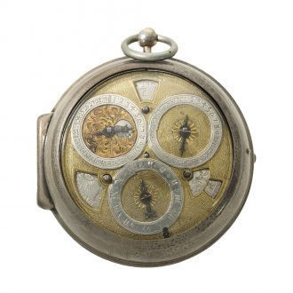 English silver pair cased highly complicated verge watch Circa 1690