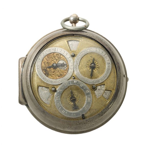 English silver pair cased highly complicated verge watch Circa 1690