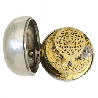 English silver pair cased highly complicated verge watch Circa 1690