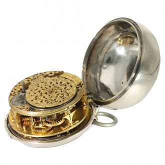English silver pair cased highly complicated verge watch Circa 1690