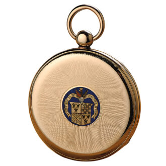 Swiss gold watch with alarm and jumping seconds Circa 1830