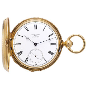 Swiss gold hunting cased chronometer watch Circa 1870