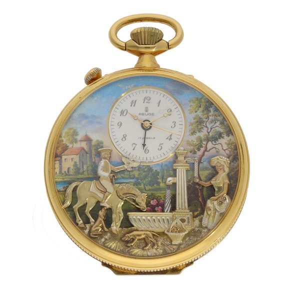 Swiss automatic music clock with original box Circa 1980
