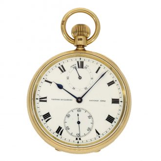 Fine English 18 carat gold precision pocket watch Circa 1910