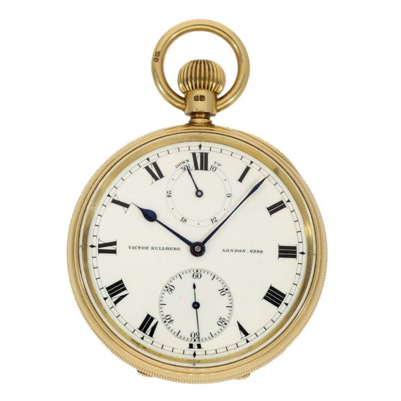 Fine English 18 carat gold precision pocket watch Circa 1910