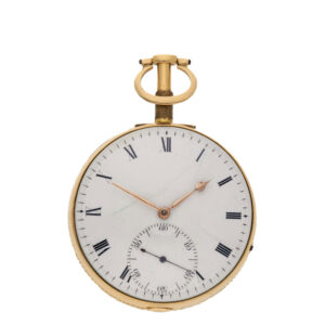 Heavy English 18K gold watch with stoppable seconds Circa 1815