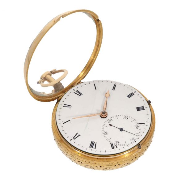 Heavy English 18K gold watch with stoppable seconds Circa 1815 Heavy English 18K gold watch with stoppable seconds Circa 1815